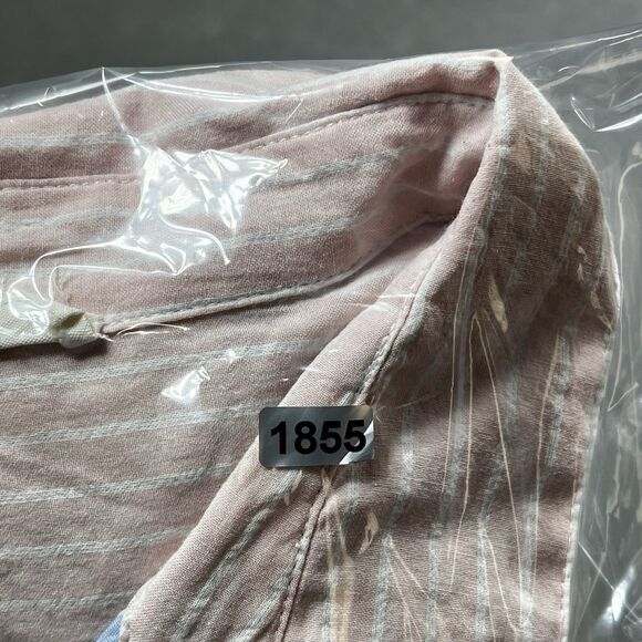 Entro Button Down Top Womens Large Multicolored Colorblock Stripe Button Down - Picture 13 of 13